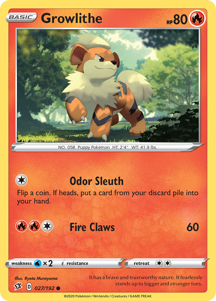 Growlithe (027/192) [Sword & Shield: Rebel Clash] | L.A. Mood Comics and Games