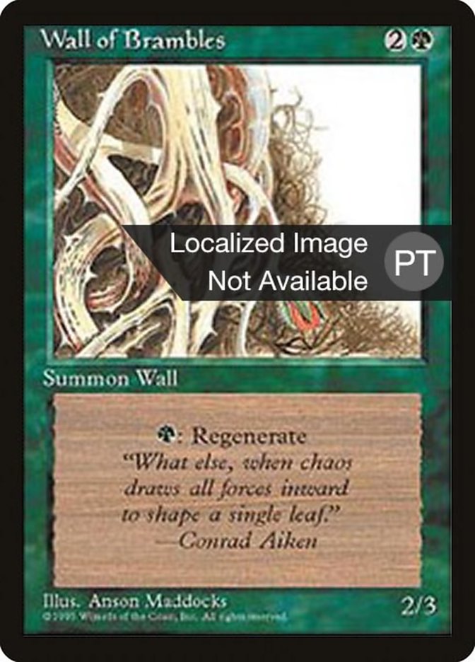 Wall of Brambles [Fourth Edition (Foreign Black Border)] | L.A. Mood Comics and Games