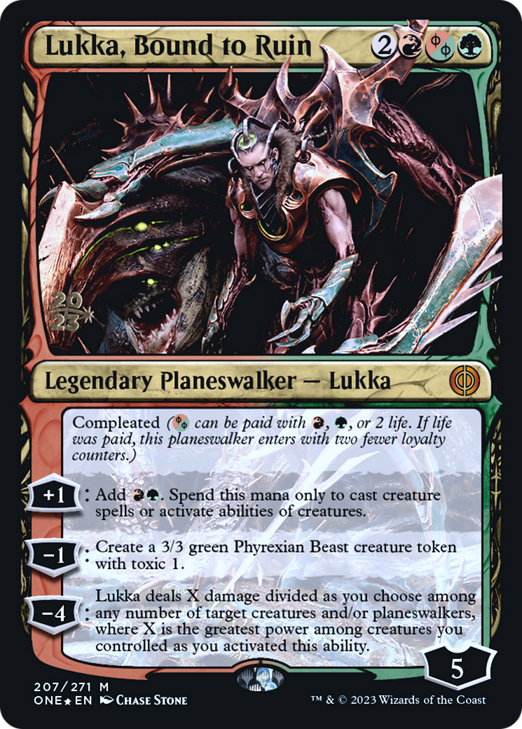 Lukka, Bound to Ruin [Phyrexia: All Will Be One Prerelease Promos] | L.A. Mood Comics and Games
