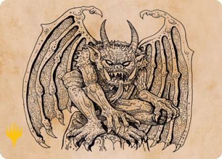 Cloister Gargoyle (Showcase) Art Card (Gold-Stamped Signature) [Dungeons & Dragons: Adventures in the Forgotten Realms Art Series] | L.A. Mood Comics and Games