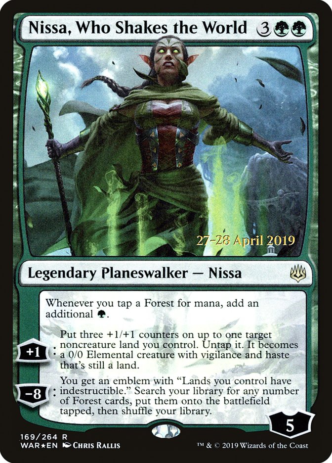 Nissa, Who Shakes the World [War of the Spark Prerelease Promos] | L.A. Mood Comics and Games