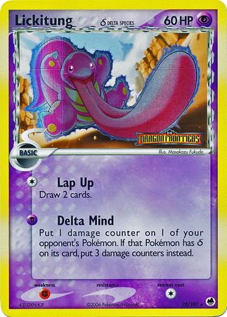 Lickitung (19/101) (Delta Species) (Stamped) [EX: Dragon Frontiers] | L.A. Mood Comics and Games