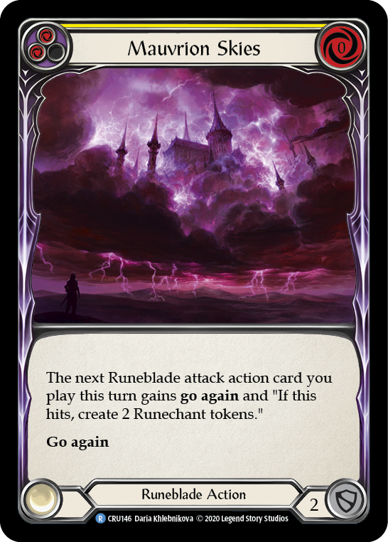 Mauvrion Skies (Yellow) [CRU146] (Crucible of War)  1st Edition Rainbow Foil | L.A. Mood Comics and Games