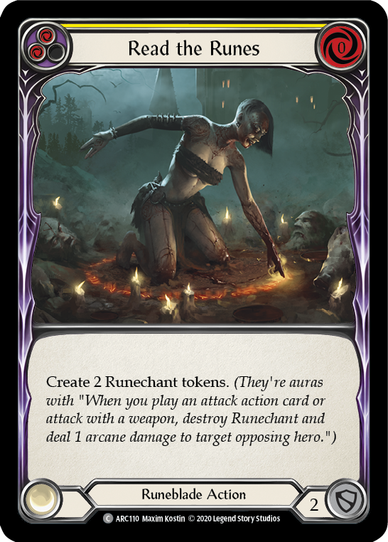 Read the Runes (Yellow) [U-ARC110] (Arcane Rising Unlimited)  Unlimited Rainbow Foil | L.A. Mood Comics and Games