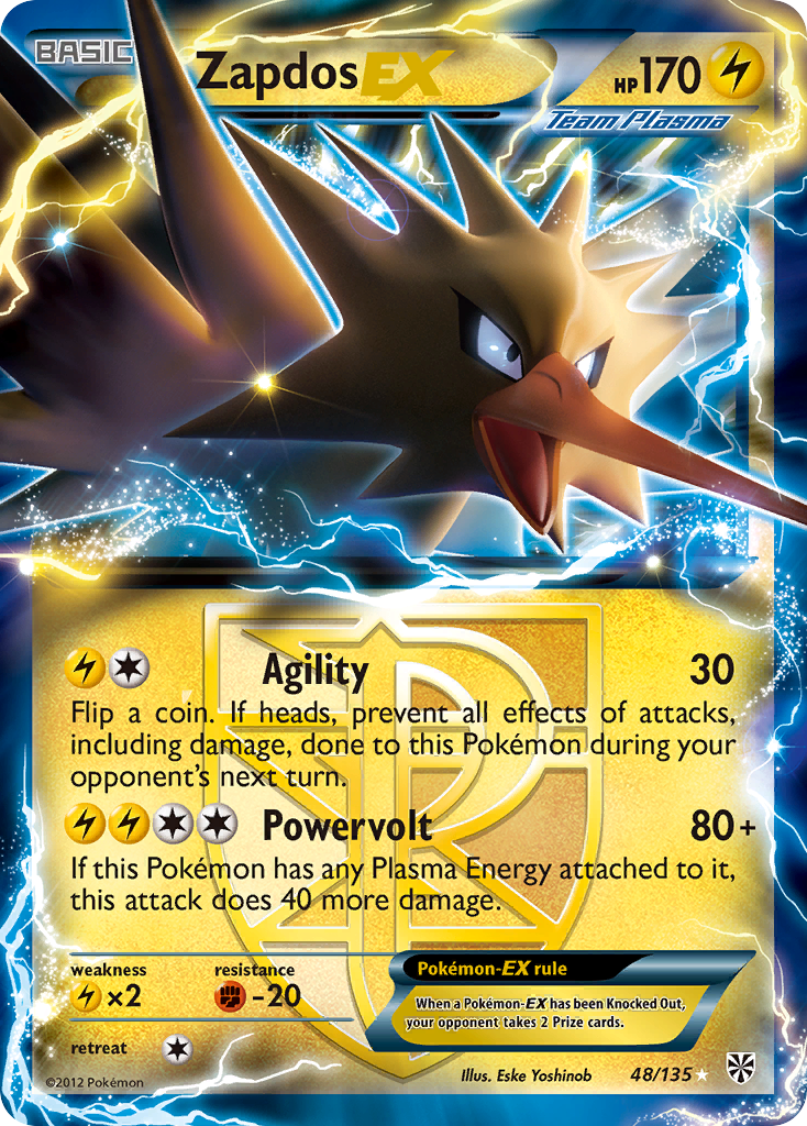 Zapdos EX (48/135) [Black & White: Plasma Storm] | L.A. Mood Comics and Games