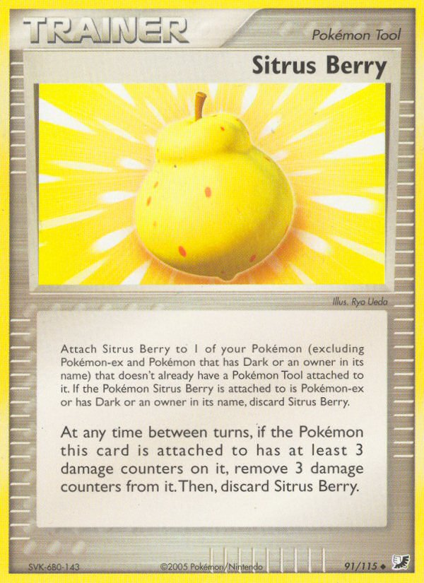 Sitrus Berry (91/115) [EX: Unseen Forces] | L.A. Mood Comics and Games
