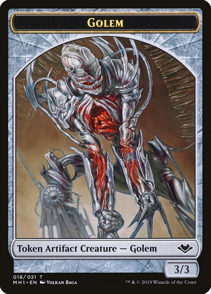 Soldier (004) // Golem (018) Double-Sided Token [Modern Horizons Tokens] | L.A. Mood Comics and Games