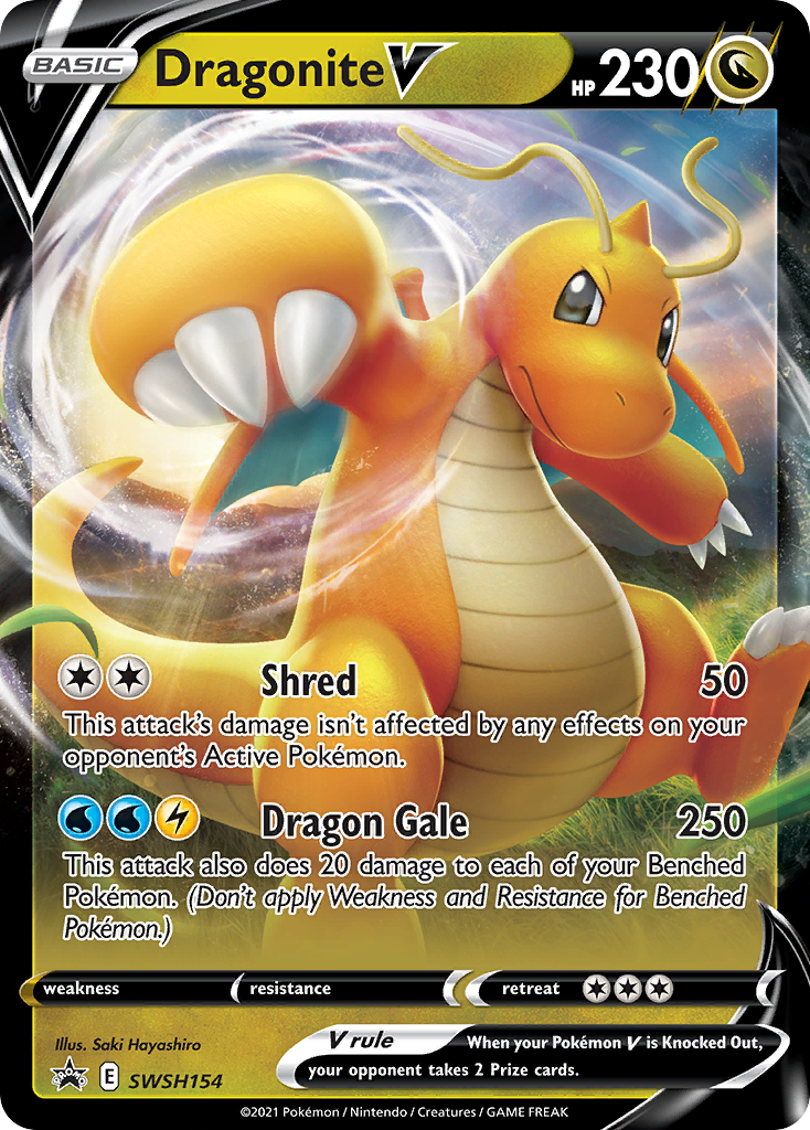 Dragonite V (SWSH154) (Jumbo Card) [Sword & Shield: Black Star Promos] | L.A. Mood Comics and Games