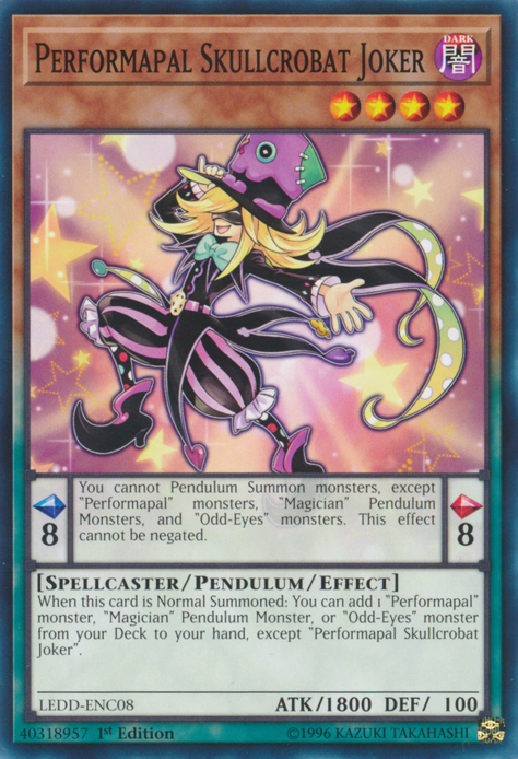 Performapal Skullcrobat Joker [LEDD-ENC08] Common | L.A. Mood Comics and Games