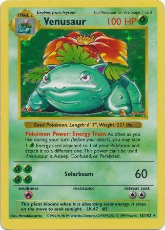 Venusaur (15/102) [Base Set Shadowless Unlimited] | L.A. Mood Comics and Games