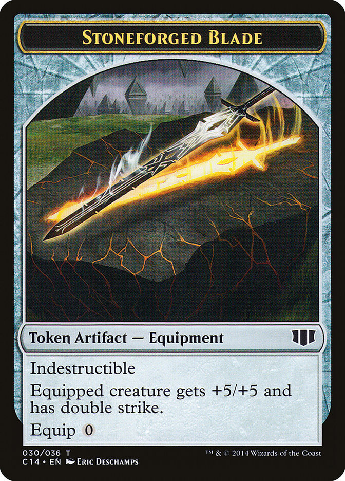 Stoneforged Blade // Germ Double-Sided Token [Commander 2014 Tokens] | L.A. Mood Comics and Games
