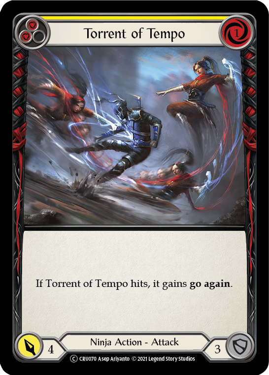 Torrent of Tempo (Yellow) [U-CRU070] (Crucible of War Unlimited)  Unlimited Rainbow Foil | L.A. Mood Comics and Games