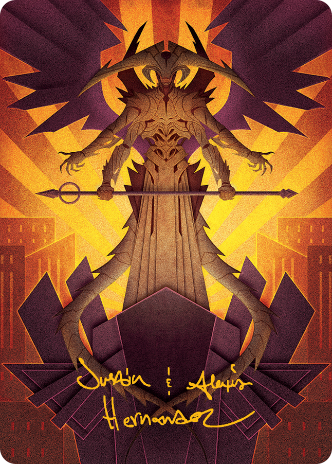 Atraxa, Praetors' Voice Art Card (Gold-Stamped Signature) [March of the Machine Art Series] | L.A. Mood Comics and Games