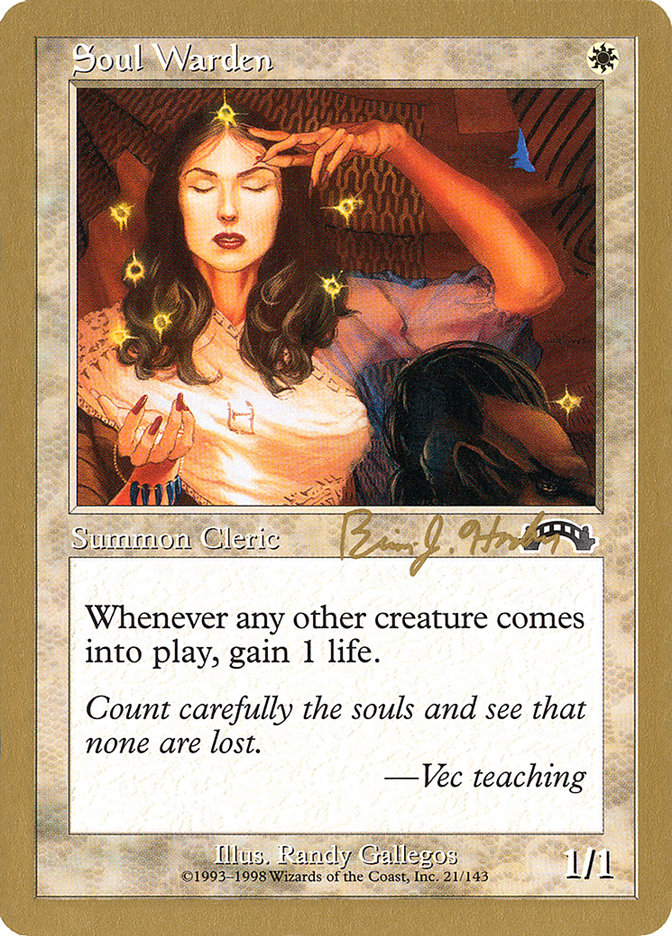 Soul Warden (Brian Hacker) [World Championship Decks 1998] | L.A. Mood Comics and Games