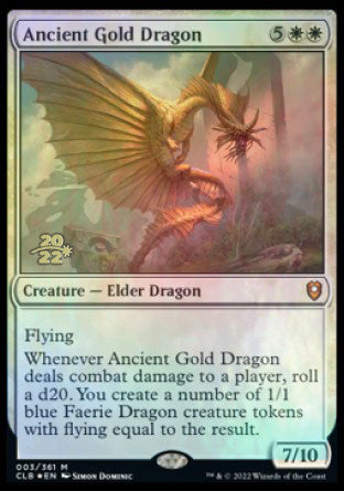 Ancient Gold Dragon [Commander Legends: Battle for Baldur's Gate Prerelease Promos] | L.A. Mood Comics and Games