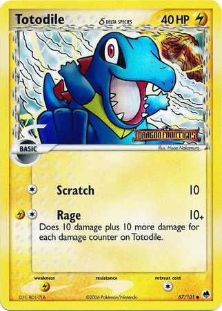 Totodile (67/101) (Delta Species) (Stamped) [EX: Dragon Frontiers] | L.A. Mood Comics and Games