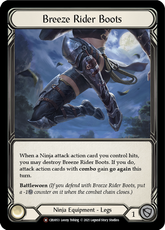 Breeze Rider Boots [U-CRU053] (Crucible of War Unlimited)  Unlimited Rainbow Foil | L.A. Mood Comics and Games