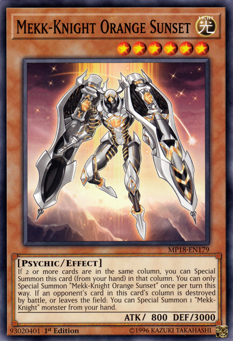 Mekk-Knight Orange Sunset [MP18-EN179] Common | L.A. Mood Comics and Games