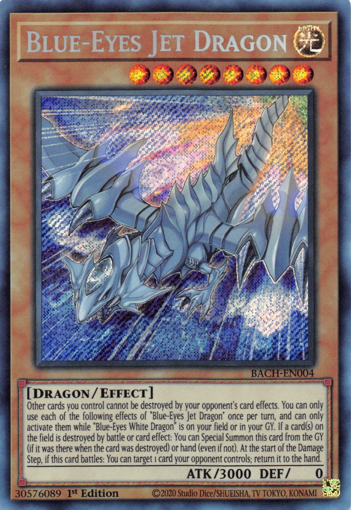 Blue-Eyes Jet Dragon [BACH-EN004] Starlight Rare | L.A. Mood Comics and Games