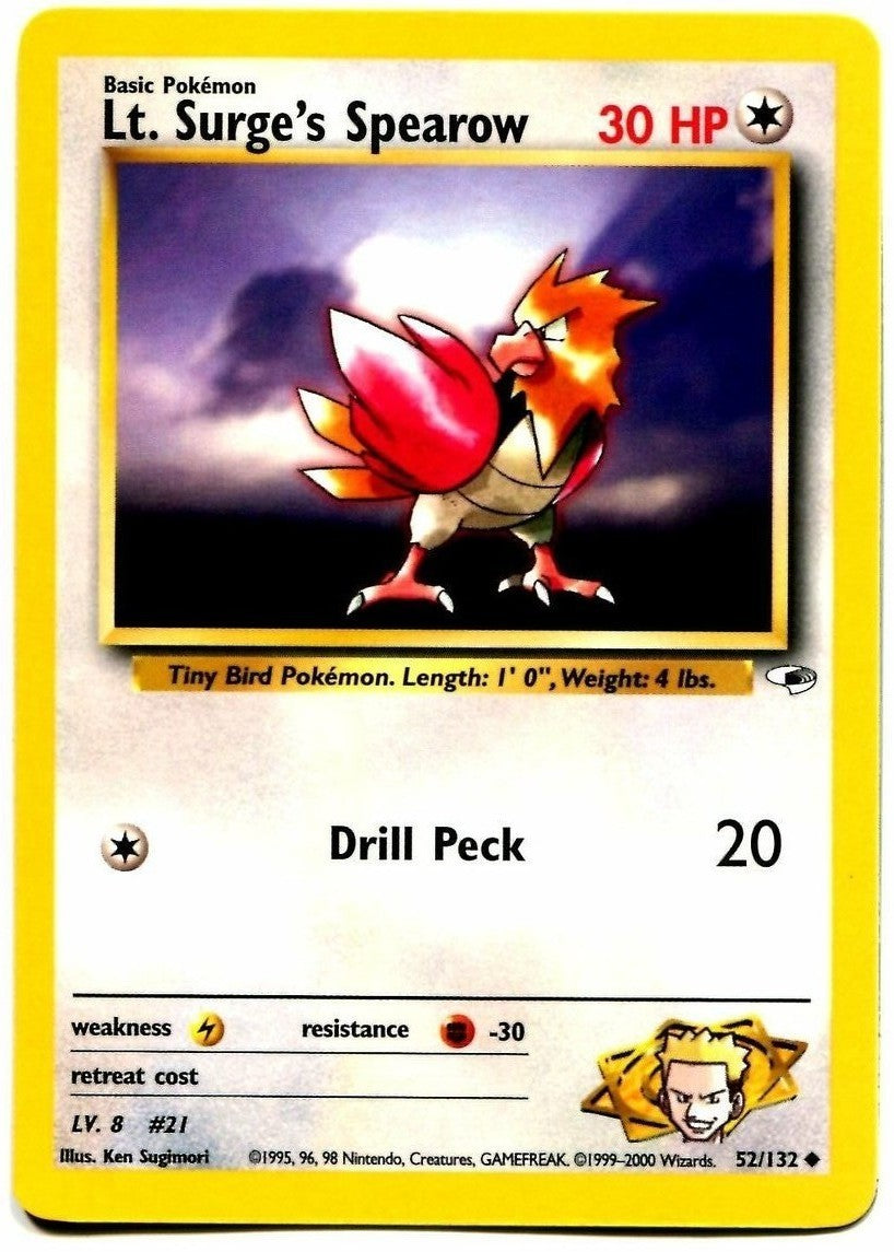 Lt. Surge's Spearow (52/132) [Gym Heroes Unlimited] | L.A. Mood Comics and Games
