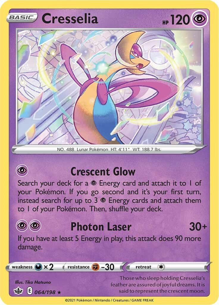 Cresselia (064/198) (Theme Deck Exclusive) [Sword & Shield: Chilling Reign] | L.A. Mood Comics and Games