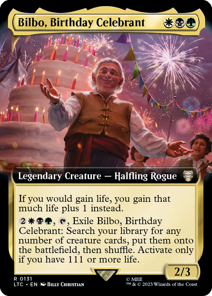 Bilbo, Birthday Celebrant (Extended Art) [The Lord of the Rings: Tales of Middle-Earth Commander] | L.A. Mood Comics and Games