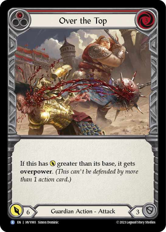 Over the Top (Red) [HVY065] (Heavy Hitters)  Rainbow Foil | L.A. Mood Comics and Games