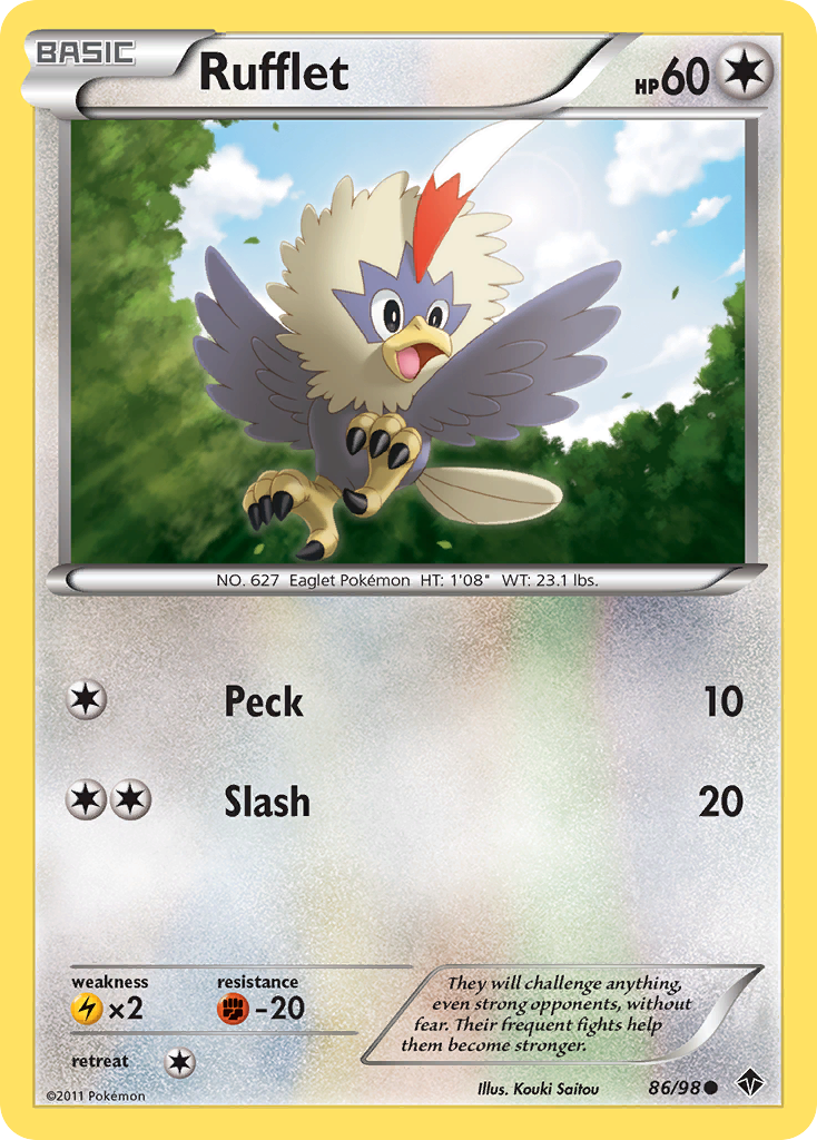 Rufflet (86/98) [Black & White: Emerging Powers] | L.A. Mood Comics and Games