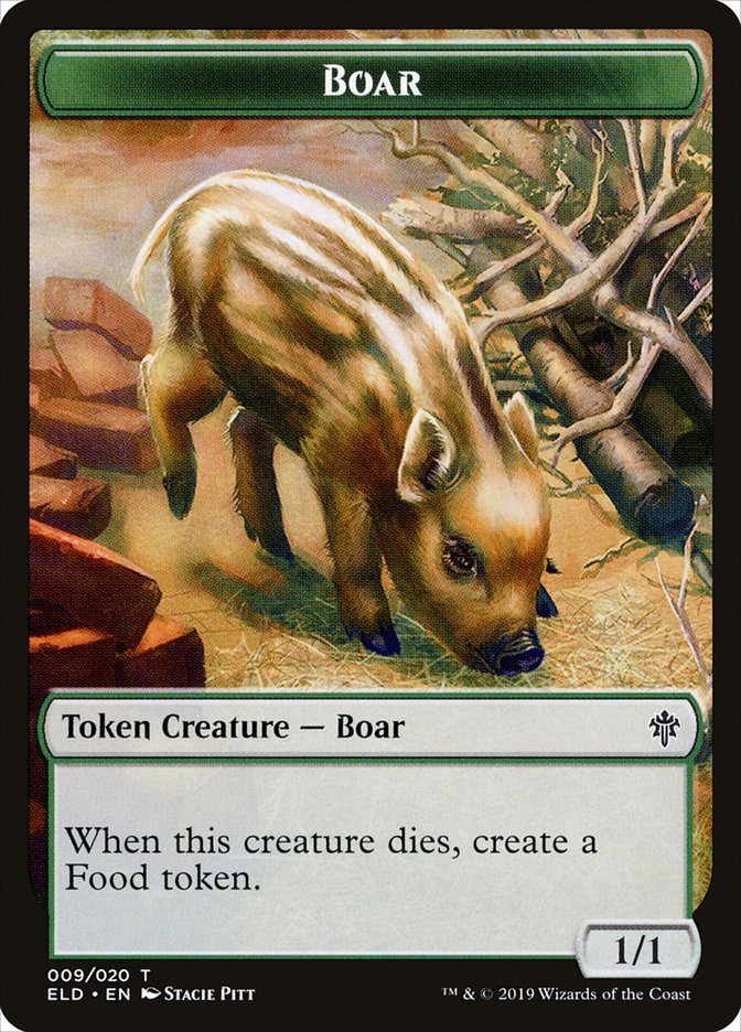 Boar Token [Throne of Eldraine Tokens] | L.A. Mood Comics and Games