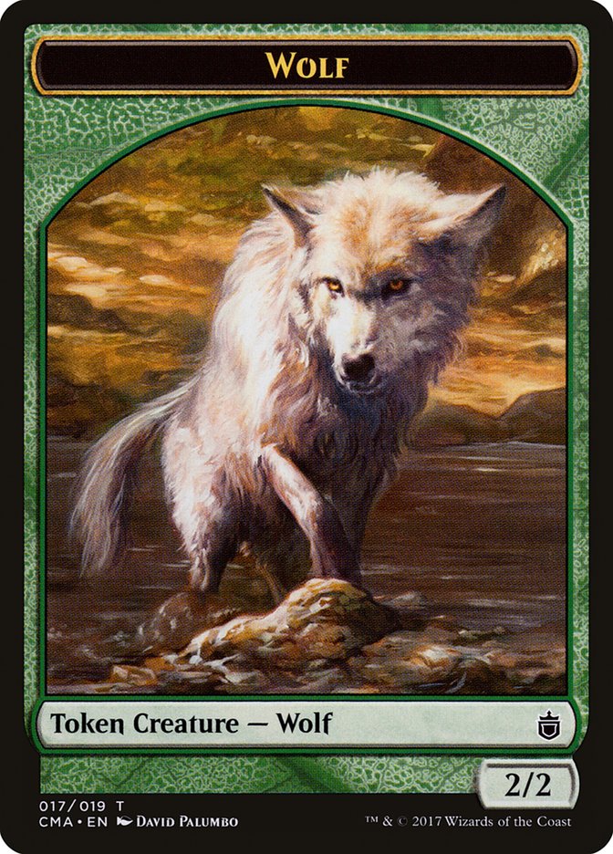 Wolf Token (017/019) [Commander Anthology Tokens] | L.A. Mood Comics and Games