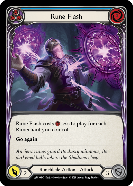 Rune Flash (Blue) [ARC102-C] (Arcane Rising)  1st Edition Rainbow Foil | L.A. Mood Comics and Games