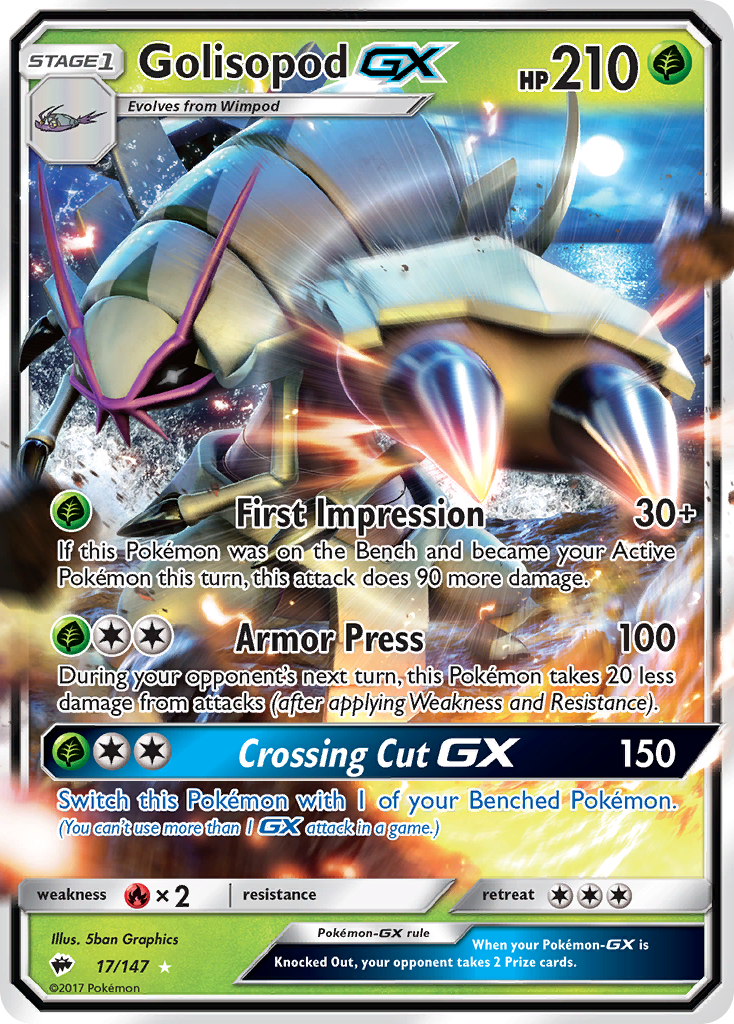 Golisopod GX (17/147) [Sun & Moon: Burning Shadows] | L.A. Mood Comics and Games