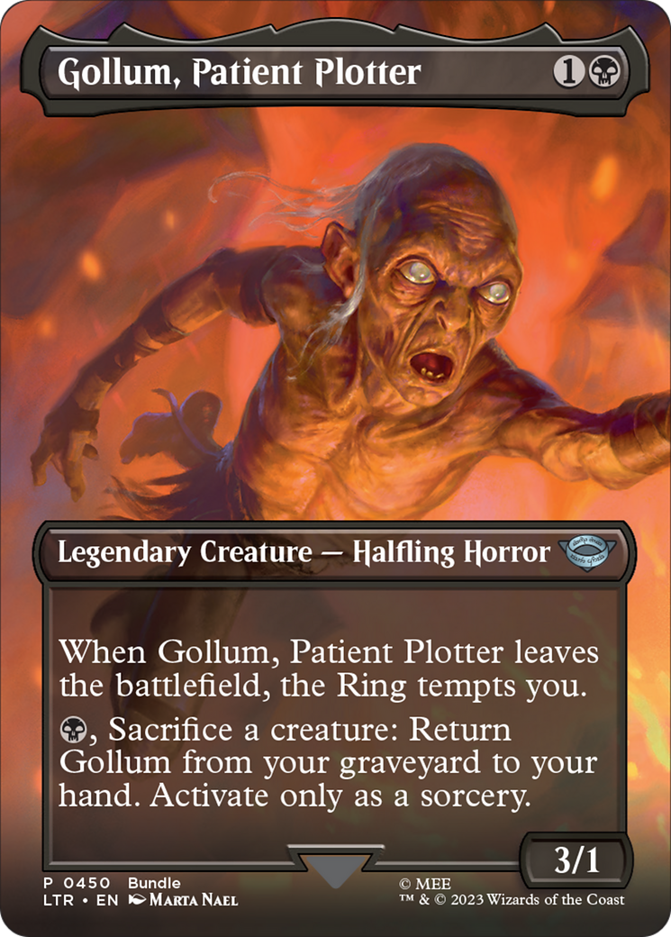 Gollum, Patient Plotter (Borderless Alternate Art) [The Lord of the Rings: Tales of Middle-Earth] | L.A. Mood Comics and Games