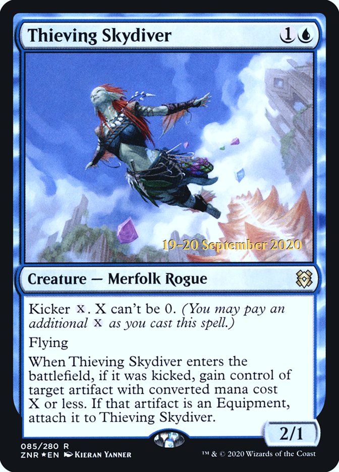 Thieving Skydiver [Zendikar Rising Prerelease Promos] | L.A. Mood Comics and Games