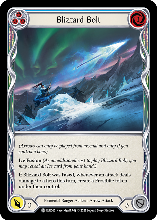 Blizzard Bolt (Blue) [ELE046] (Tales of Aria)  1st Edition Rainbow Foil | L.A. Mood Comics and Games