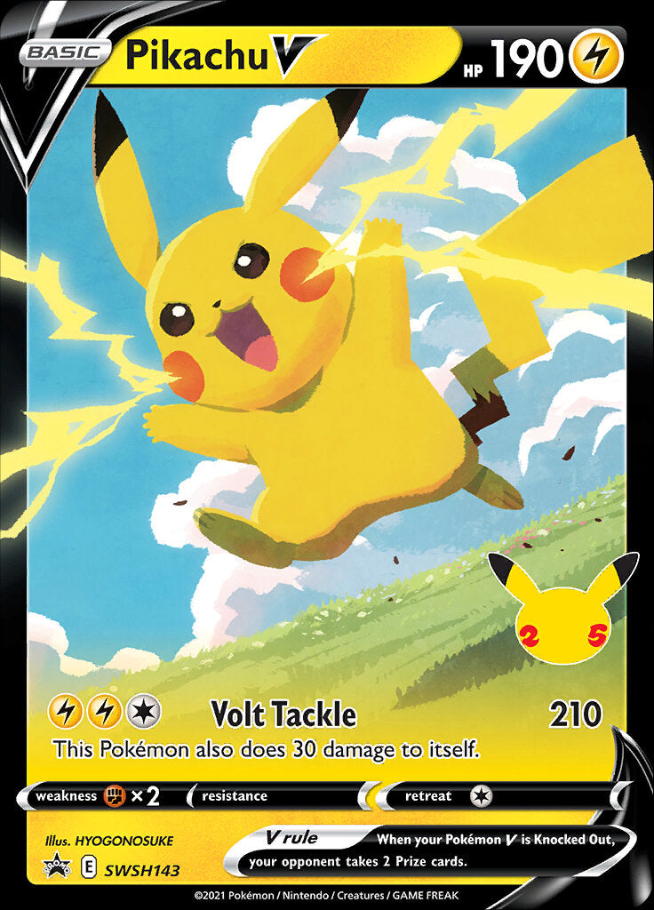 Pikachu V (SWSH143) (Celebrations) [Sword & Shield: Black Star Promos] | L.A. Mood Comics and Games