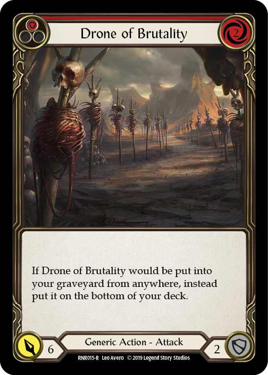 Drone of Brutality (Red) [RNR015-R] (Rhinar Hero Deck)  1st Edition Normal | L.A. Mood Comics and Games