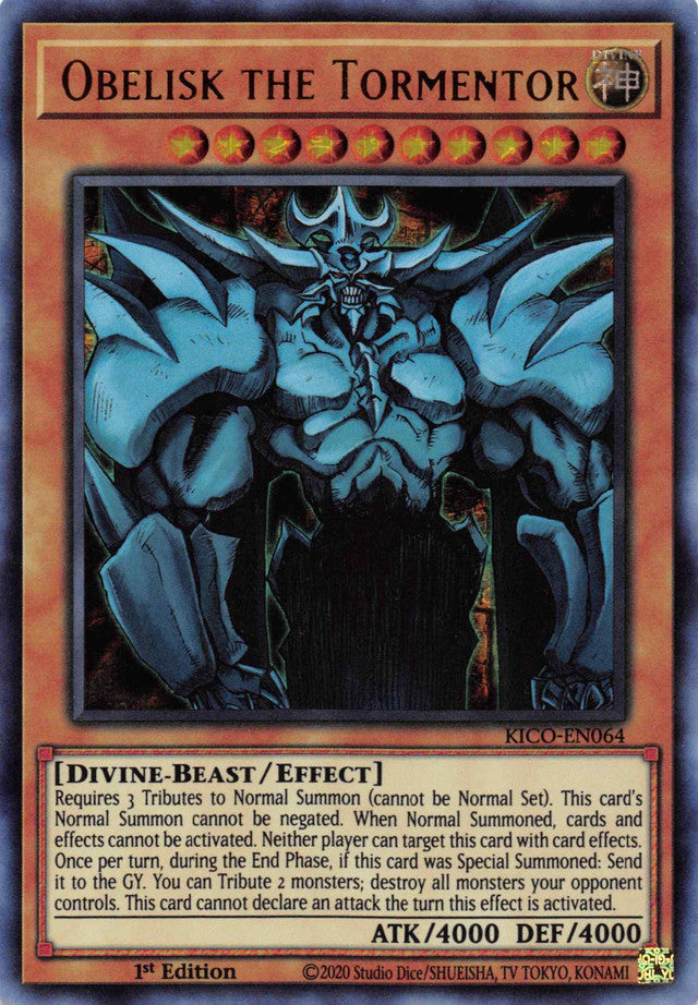 Obelisk the Tormentor (Ultra Pharaoh's Rare) [KICO-EN064] Ultra Pharaoh's Rare | L.A. Mood Comics and Games