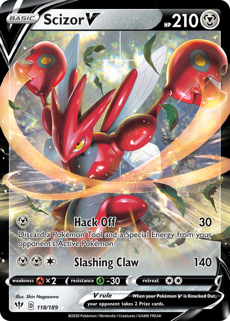 Scizor V (118/189) [Sword & Shield: Darkness Ablaze] | L.A. Mood Comics and Games