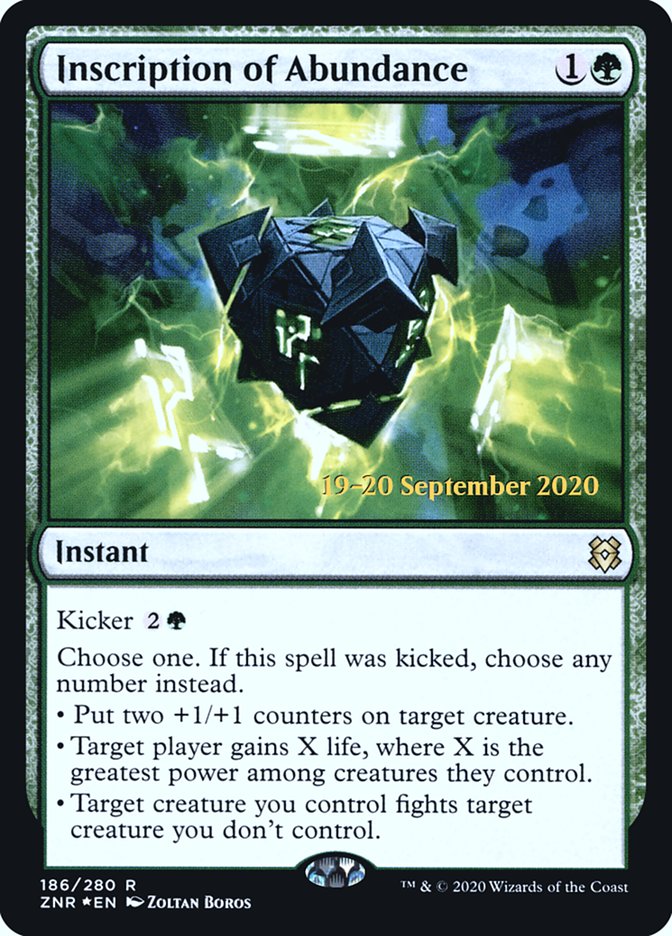 Inscription of Abundance [Zendikar Rising Prerelease Promos] | L.A. Mood Comics and Games