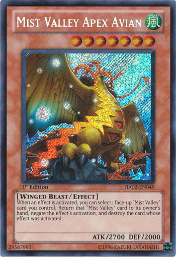 Mist Valley Apex Avian [HA02-EN049] Secret Rare | L.A. Mood Comics and Games