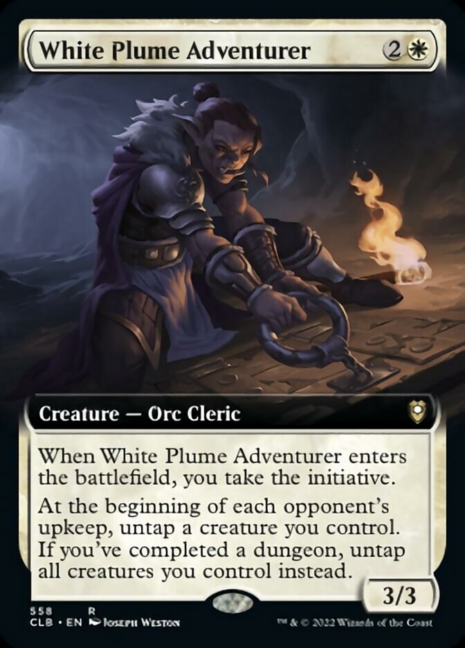 White Plume Adventurer (Extended Art) [Commander Legends: Battle for Baldur's Gate] | L.A. Mood Comics and Games