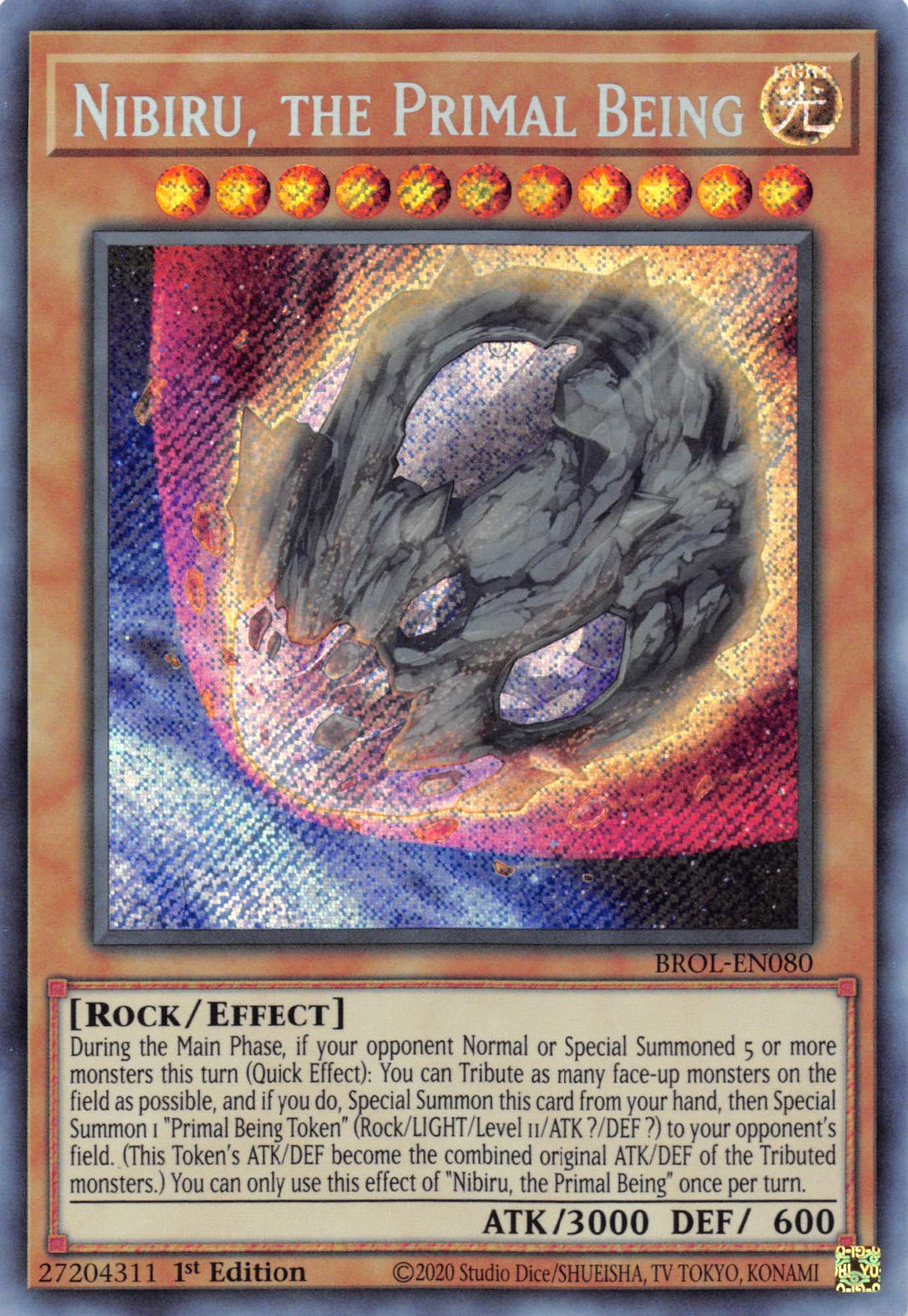 Nibiru, the Primal Being [BROL-EN080] Secret Rare | L.A. Mood Comics and Games