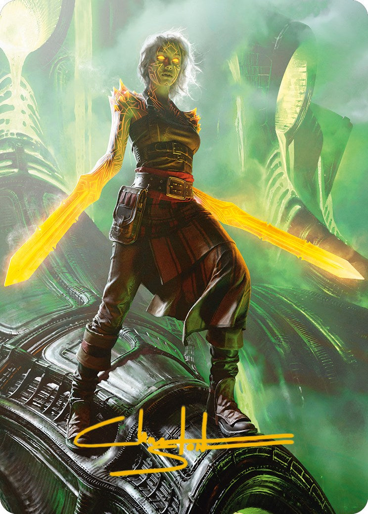 Nahiri, the Unforgiving Art Card (Gold-Stamped Signature) [Phyrexia: All Will Be One Art Series] | L.A. Mood Comics and Games