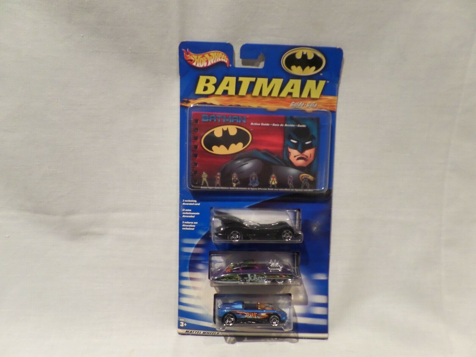 HOT WHEELS "BATMAN" 3 CAR SET WITH GUIDE #B0672 NIP 1/64 SCALE 2003 | L.A. Mood Comics and Games