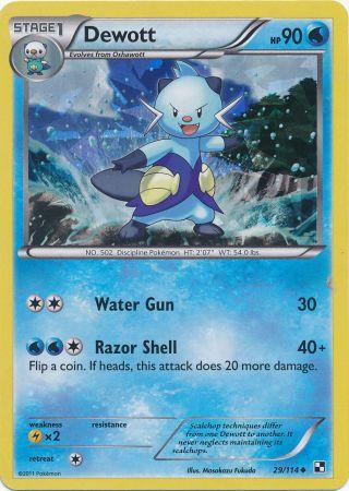 Dewott (29/114) (Cracked Ice Holo) [Black & White: Base Set] | L.A. Mood Comics and Games