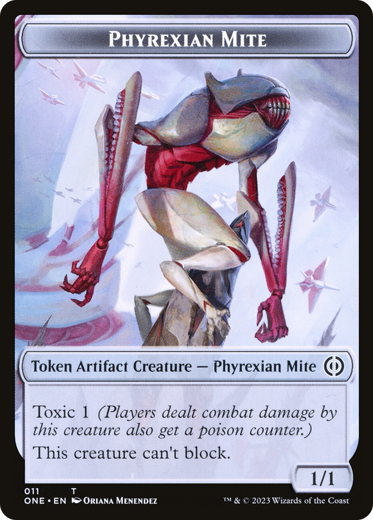 Phyrexian Mite (011) // Phyrexian Germ Double-Sided Token [Phyrexia: All Will Be One Commander Tokens] | L.A. Mood Comics and Games