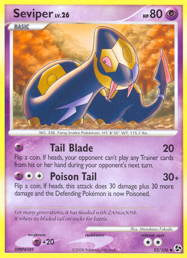 Seviper (52/106) [Diamond & Pearl: Great Encounters] | L.A. Mood Comics and Games