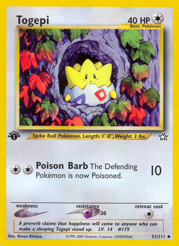 Togepi (51/111) [Neo Genesis 1st Edition] | L.A. Mood Comics and Games