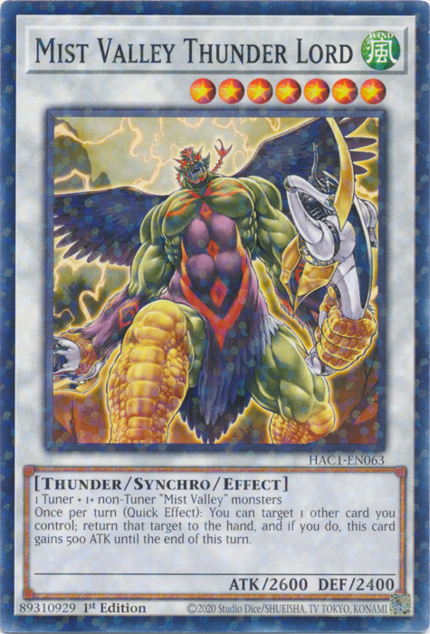 Mist Valley Thunder Lord (Duel Terminal) [HAC1-EN063] Common | L.A. Mood Comics and Games
